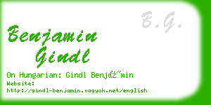 benjamin gindl business card